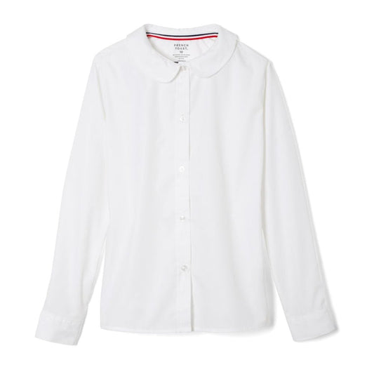 French Toast Girls Plus Long Sleeve Peter Pan Collar Blouse