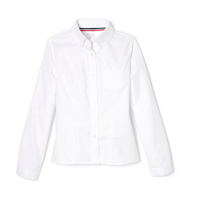 French Toast Girls Plus Long Sleeve Pointed Collar Blouse