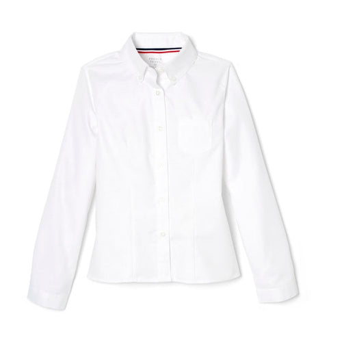 French Toast Girls Plus Long Sleeve Pointed Collar Blouse
