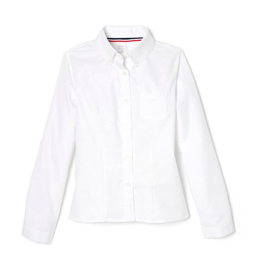 French Toast Girls Plus Long Sleeve Pointed Collar Blouse