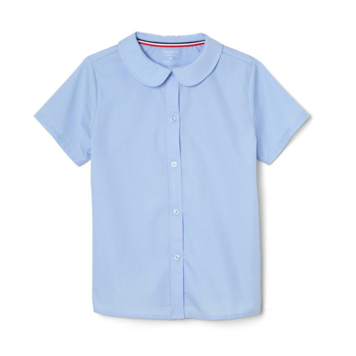 French Toast Girls Plus Short Sleeve Peter Pan Collar Blouse