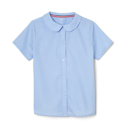 French Toast Girls Plus Short Sleeve Peter Pan Collar Blouse