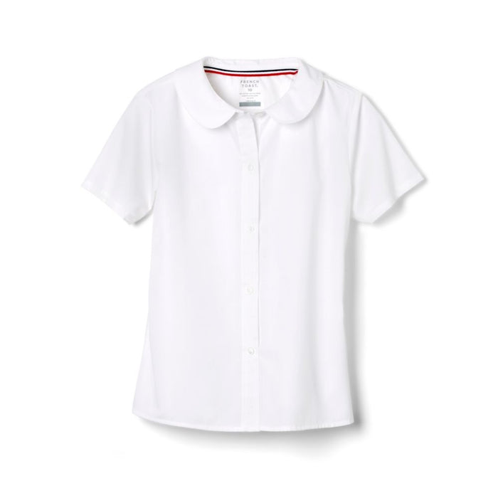 French Toast Girls Plus Short Sleeve Peter Pan Collar Blouse