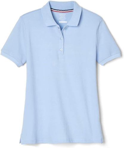 French Toast Girls Short Sleeve Fitted Stretch Pique Polo
