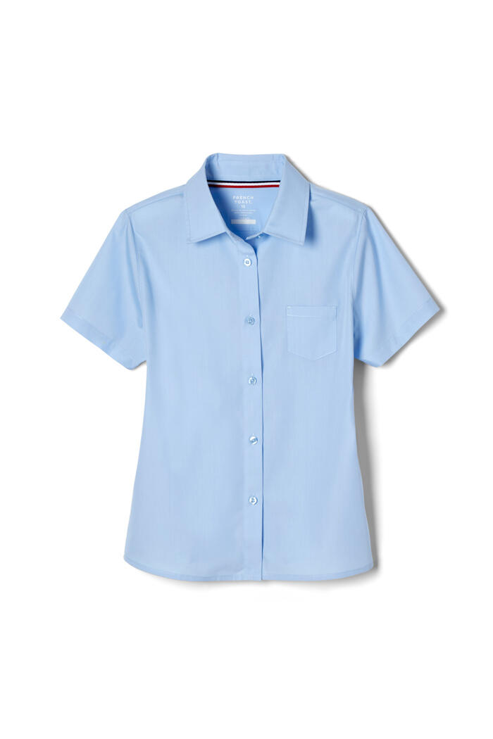 French Toast Girls Short Sleeve Pointed Collar Blouse