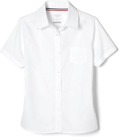 French Toast Girls Short Sleeve Pointed Collar Blouse