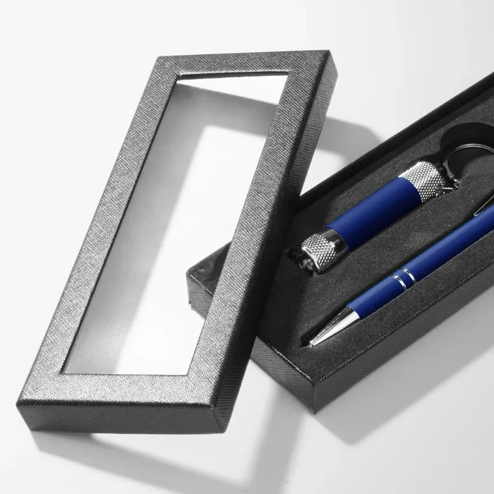 Full Color Alpha Pen & Flashlight Gift Set in Window Box