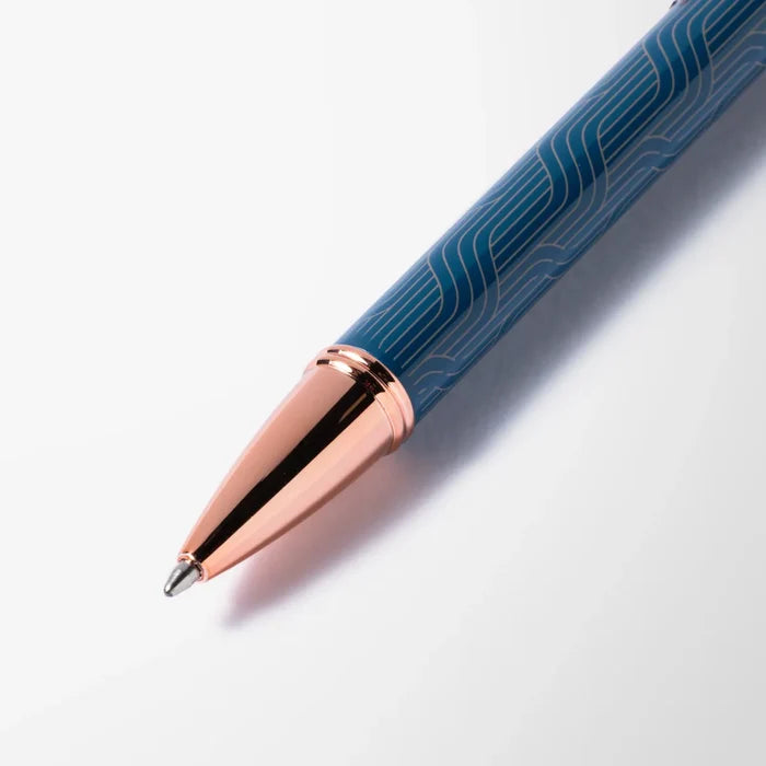 Full Color Deco Recycled Diamond Stylus Pen with Rose Gold Trim