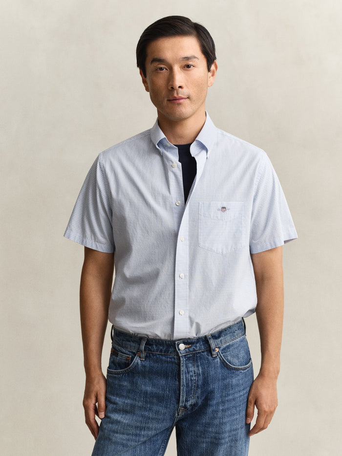 Gant Reg Classic Poplin Gingham SS Shirt