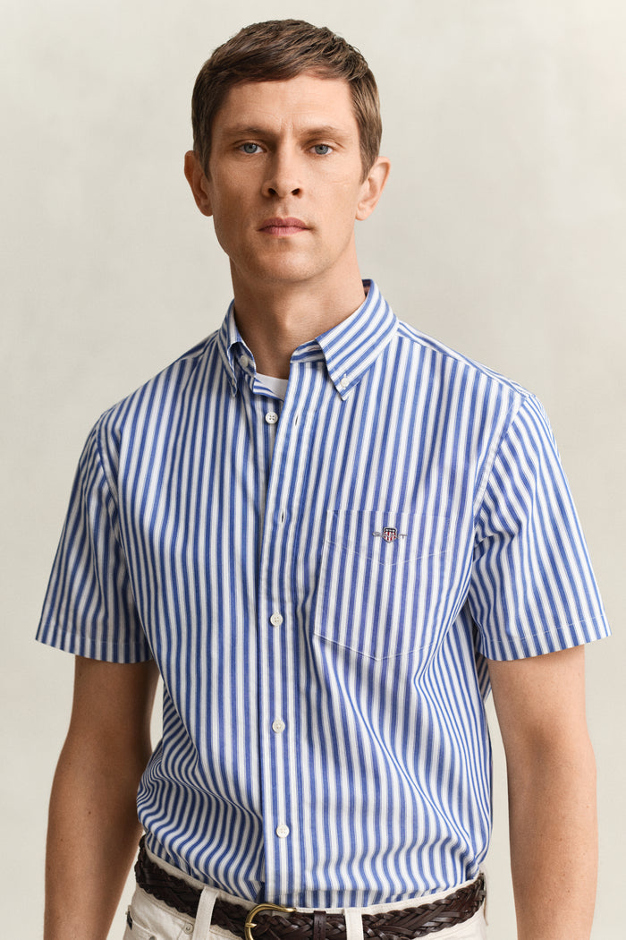 Gant Reg Classic Poplin Stripe SS Shirt