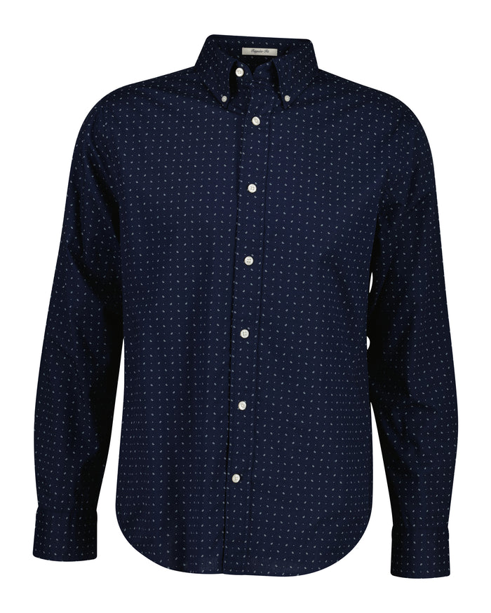 Gant Reg Poplin Micro Print Shirt