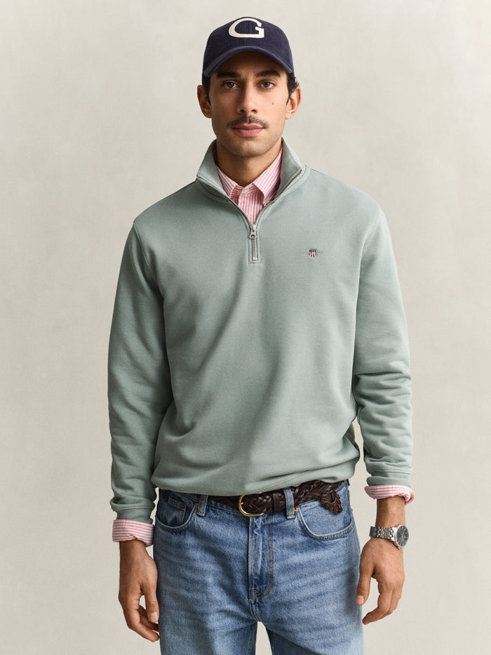 Gant Reg Shield Half Zip Sweatshirt