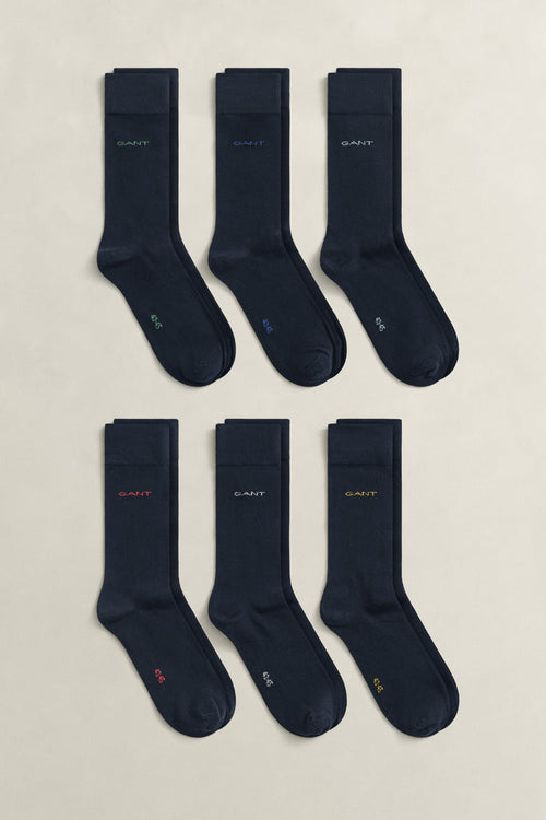 Gant Soft Cotton Socks 6PK