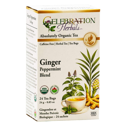 Box of Celebration Herbals Ginger Peppermint Blend Tea - 24 Bags