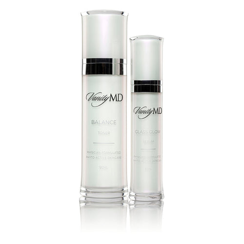 Anti-aging toner and skin renewal serum skincare system
