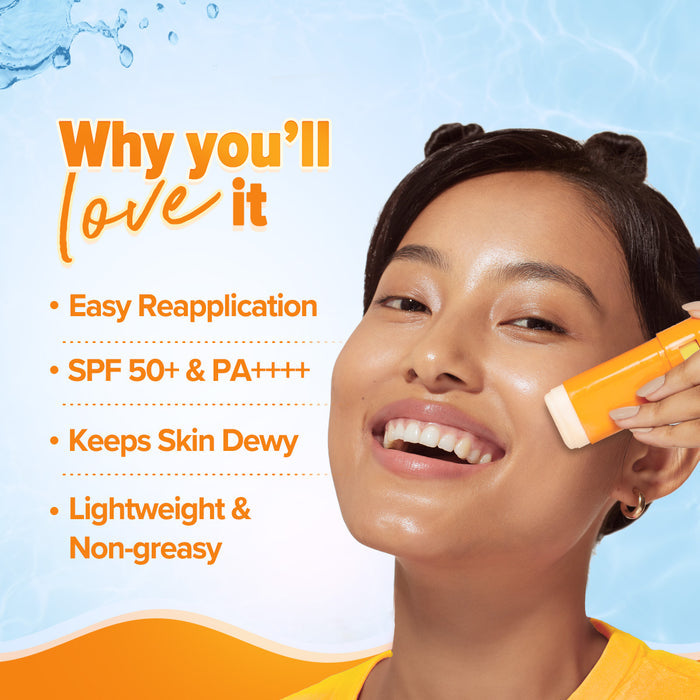 Glow sunscreen stick easy reapplication no white cast