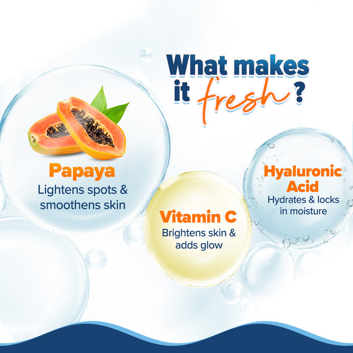 Vitamin C moisturizer with papaya and hyaluronic acid benefits