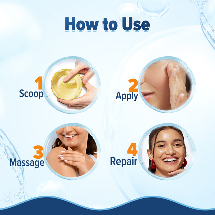 Four-step guide for applying moisturizer on face and neck