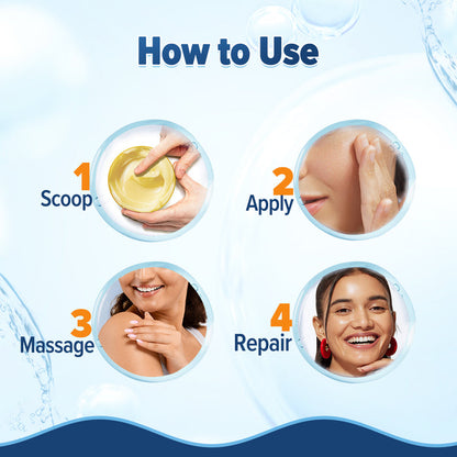 Four-step guide for applying moisturizer on face and neck