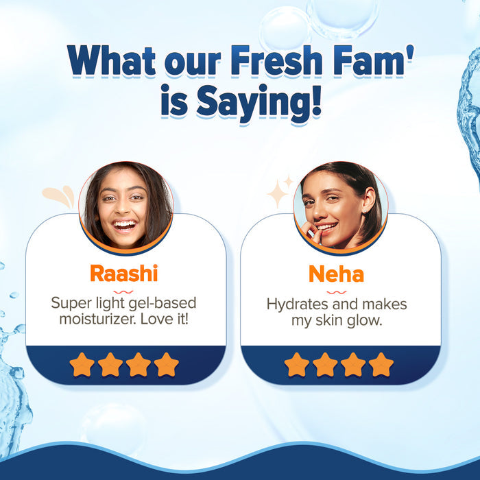 Fresh Fam review card for Aqualogica Glow+ Hydra Gel
