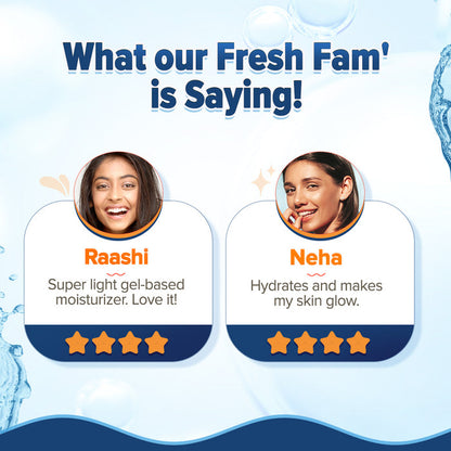 Fresh Fam review card for Aqualogica Glow+ Hydra Gel