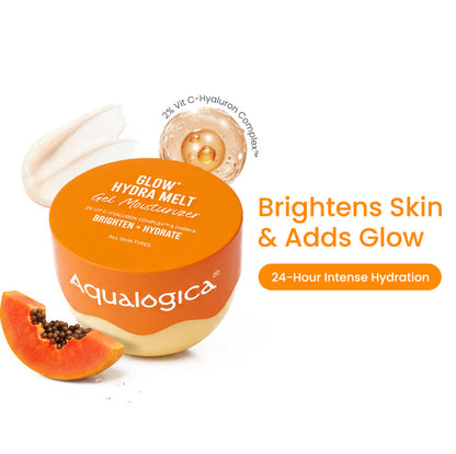 Glow+ Hydra Melt Gel Moisturizer with 2% Vit C-Hyaluron Complex & Papaya - 200 g