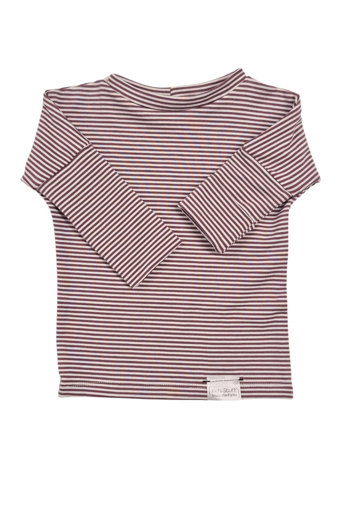 Grow With Me Shirt | Rose Brown Stripes Kid's Stuff [Trucs d'enfants]