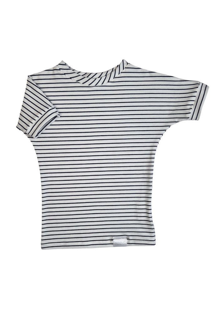 Grow with Me T-Shirt | White with Navy Stripes Kid's Stuff [Trucs d'enfants]