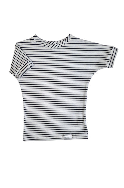 Grow with Me T-Shirt | White with Navy Stripes Kid's Stuff [Trucs d'enfants]