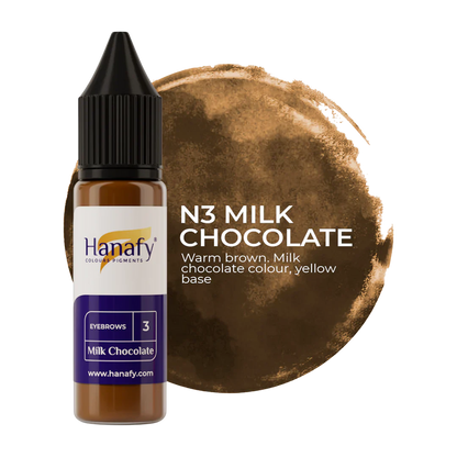 Hanafy - Brow Pigment - N3 Milk Chocolate, 15ml