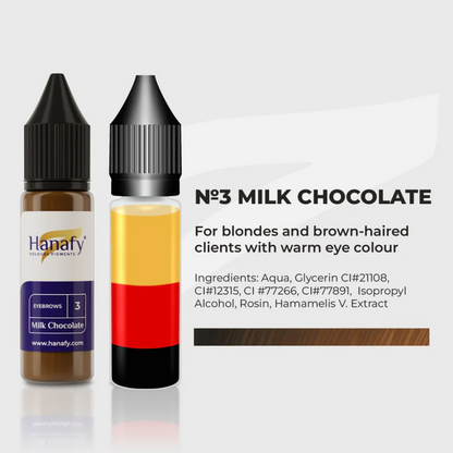 Hanafy - Brow Pigment - N3 Milk Chocolate, 15ml