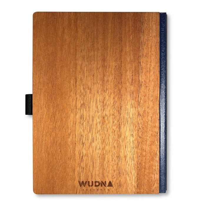 Handcrafted 6x8 wood journal by WUDN Handcrafted with a natural wood cover and lined pages for writing and note-taking.