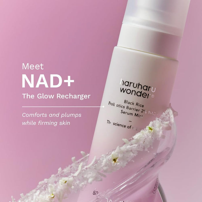Haruharu Black Rice Probiotics Barrier NAD+ Serum Mist 80ml رذاذ سيروم هاروهارو ببروبيوتيك الأرز الأسود NAD+ الحاجز - Princess Cosmetics Qatar