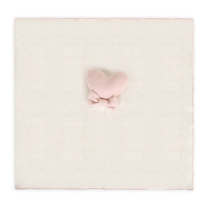 Heart - Organic Baby Lovey Security Blanket Cuddle Cloth