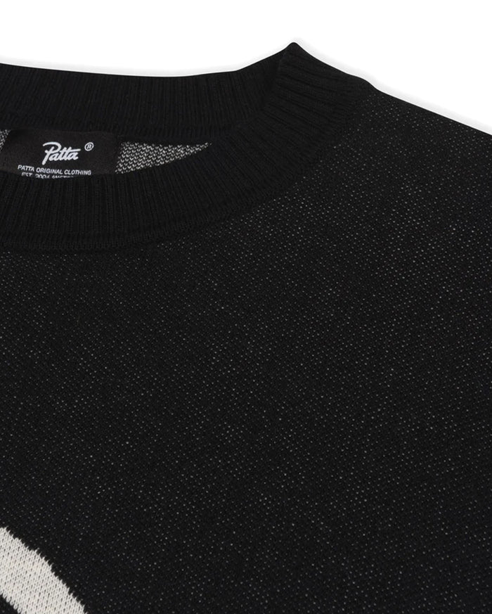 Hearted Jumper Black