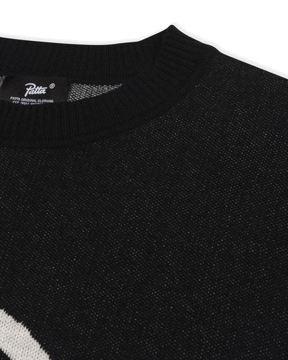 Hearted Jumper Black