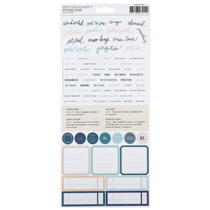 Heidi Swapp - Cardstock Stickers - 151/Pkg - Set Sail. Available at Embellish Away located in Bowmanville Ontario Canada.