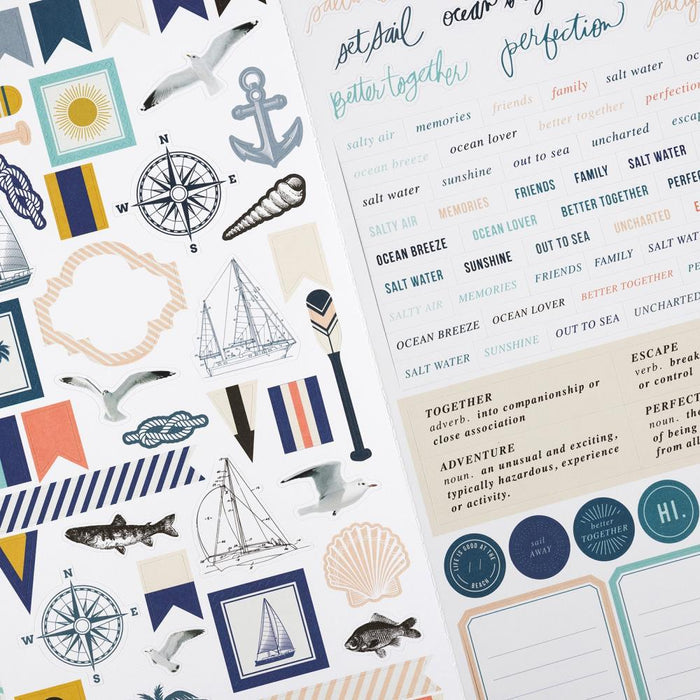 Heidi Swapp - Cardstock Stickers - 151/Pkg - Set Sail. Available at Embellish Away located in Bowmanville Ontario Canada.