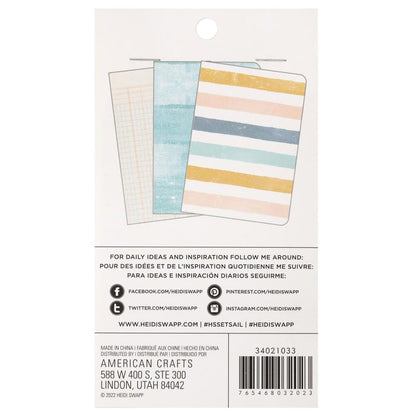 Heidi Swapp - Mini Blank Notebooks - 3/Pkg - Set Sail. Available at Embellish Away located in Bowmanville Ontario Canada.
