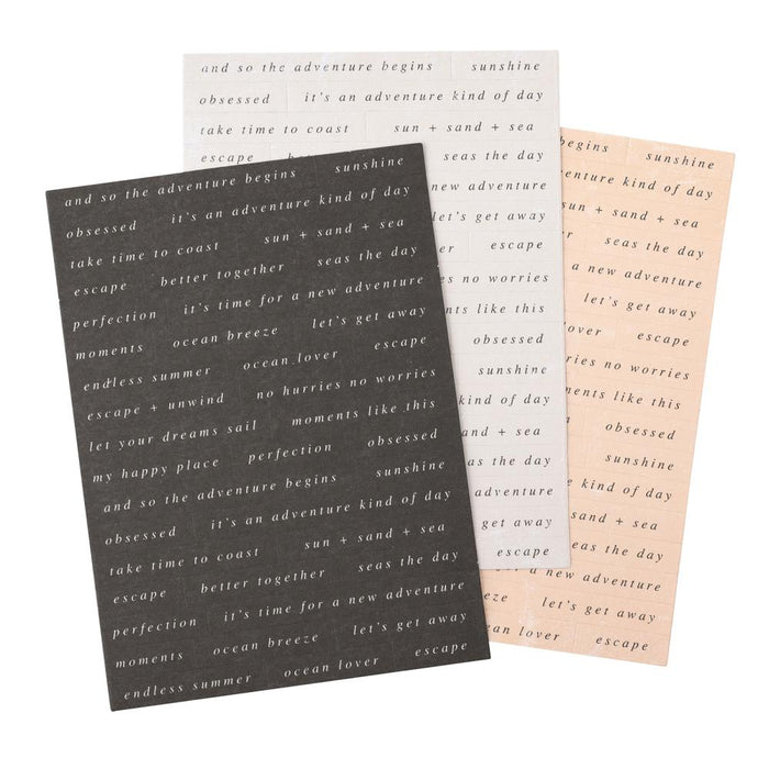 Heidi Swapp - Sentiment Stickers - 123/Pkg - Set Sail. Available at Embellish Away located in Bowmanville Ontario Canada.