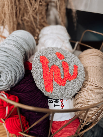 Hi Punch Needle Mug Coaster image 1