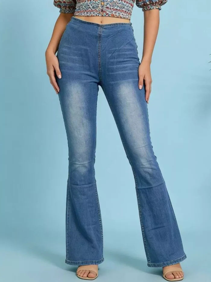 High-Waisted Flare Jeans