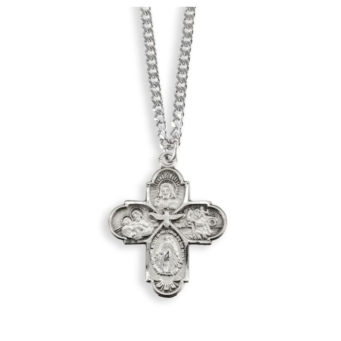Hirten 4 Way Pewter Medal on 18" Chain
