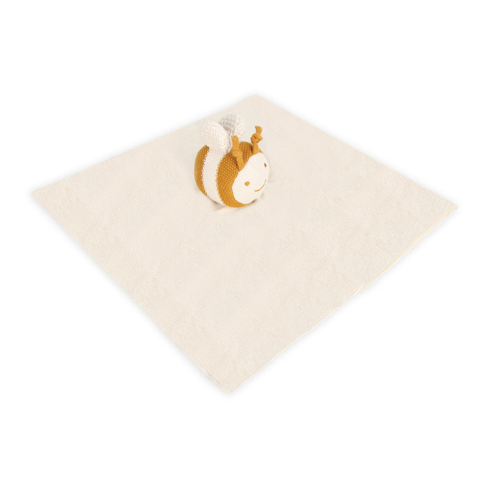 Honey Bee - Organic Baby Lovey Security Blanket Cuddle Cloth