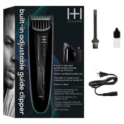 Hot & Hotter Adjustable Guide Rechargeable Clipper, 1 Count, Black