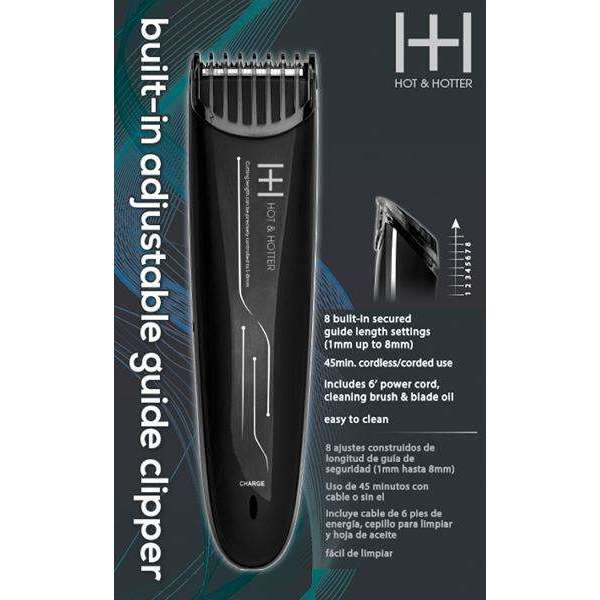 Hot & Hotter Adjustable Guide Rechargeable Clipper, 1 Count, Black