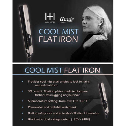 Hot & Hotter Cool Mist Flat Iron 1in, Rose Gold