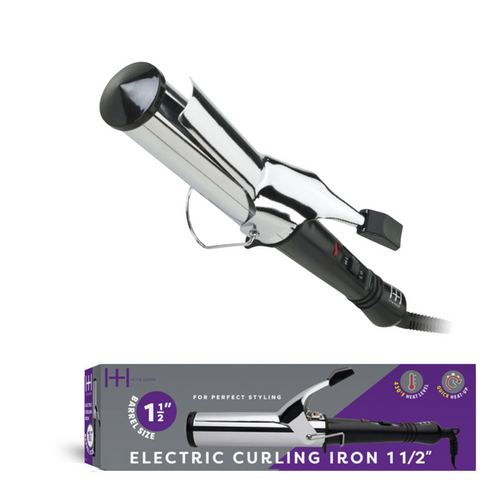 Hot & Hotter Electric Curling Iron 1 1/2 Inch, 1 Count, Silver