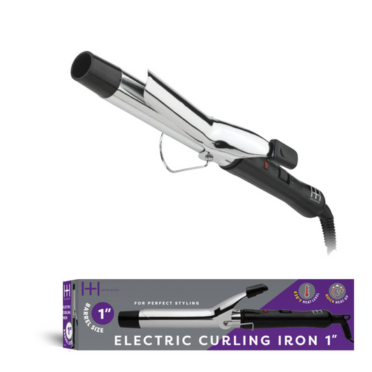 Hot & Hotter Electric Curling Iron 1 Inch, 1 Count, Silver