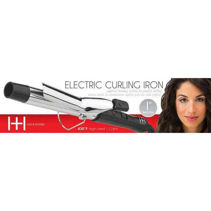 Hot & Hotter Electric Curling Iron 1 Inch, 1 Count, Silver